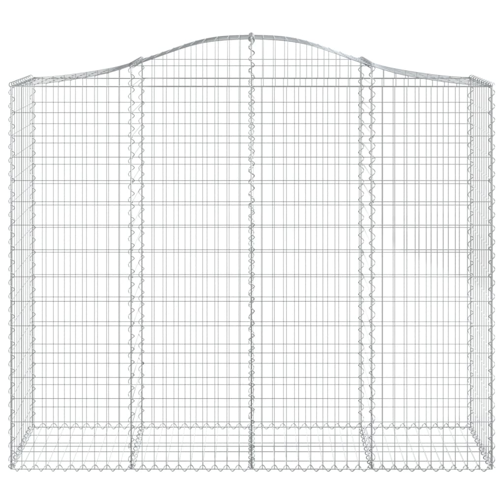 buede gabionkurve 10 stk. 200x50x160/180 cm galvaniseret jern