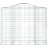 buede gabionkurve 10 stk. 200x50x160/180 cm galvaniseret jern