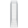 buede gabionkurve 10 stk. 200x50x160/180 cm galvaniseret jern