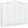 buede gabionkurve 13 stk. 200x50x160/180 cm galvaniseret jern