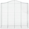 buede gabionkurve 10 stk. 200x50x180/200 cm galvaniseret jern