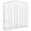 buede gabionkurve 2 stk. 200x50x200/220 cm galvaniseret jern