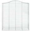 buede gabionkurve 2 stk. 200x50x200/220 cm galvaniseret jern