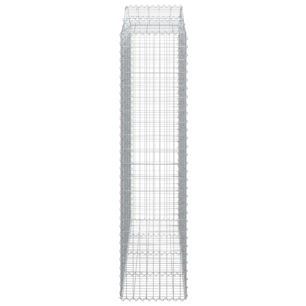 buede gabionkurve 2 stk. 200x50x200/220 cm galvaniseret jern