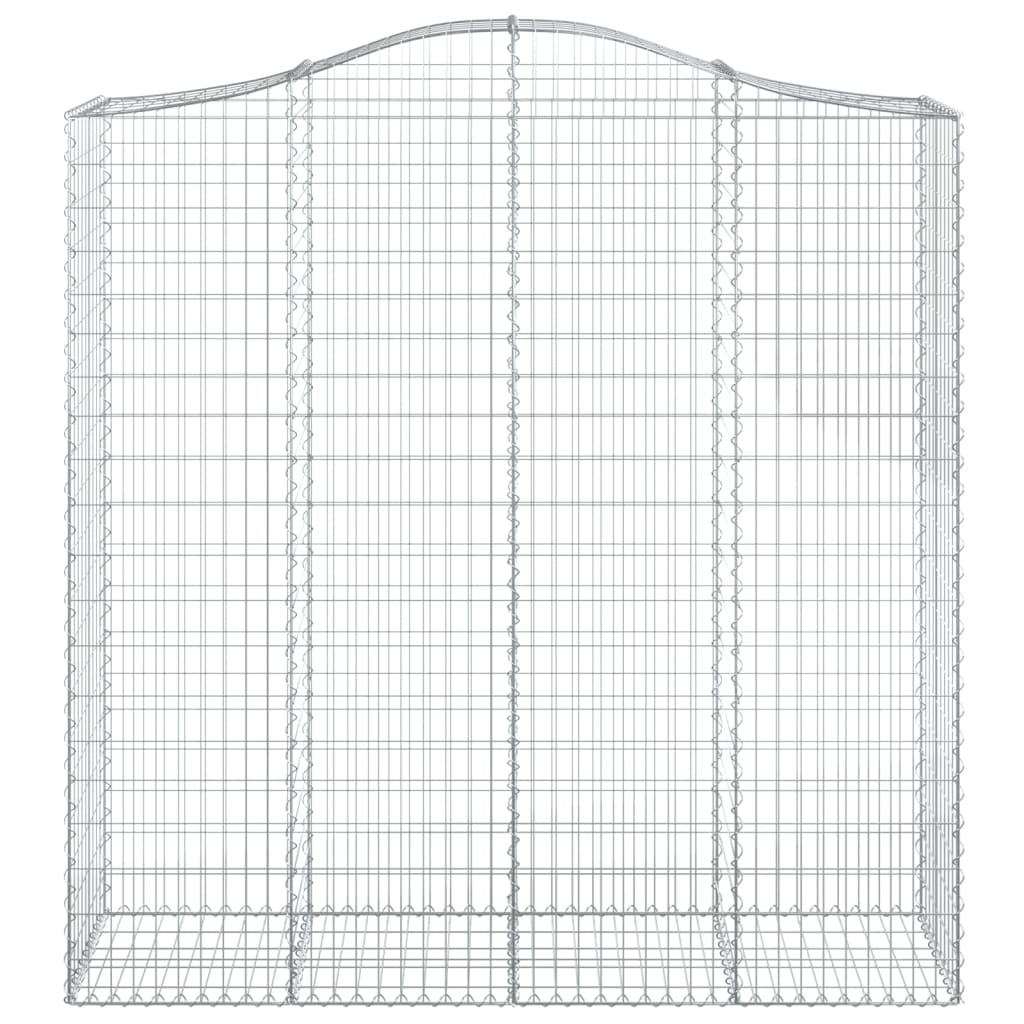 buede gabionkurve 7 stk. 200x50x200/220 cm galvaniseret jern