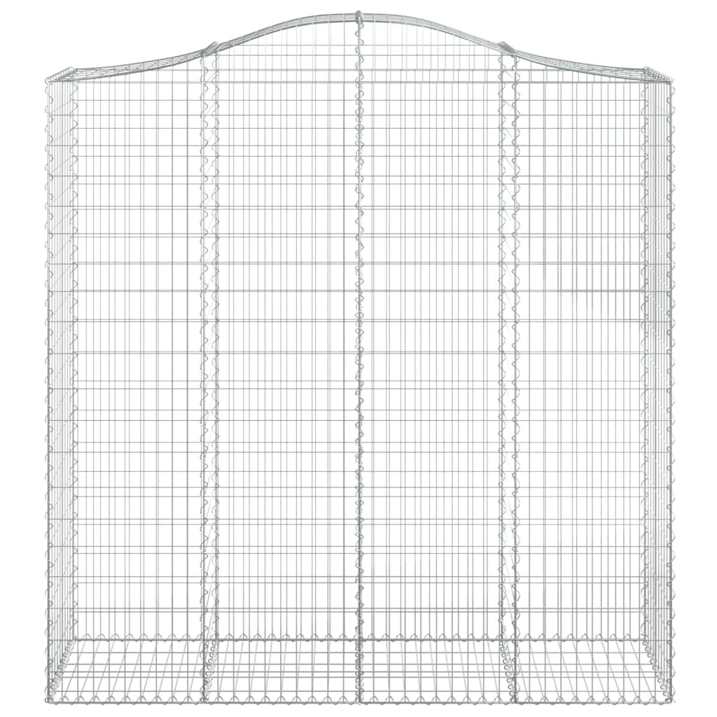 buede gabionkurve 8 stk. 200x50x200/220 cm galvaniseret jern