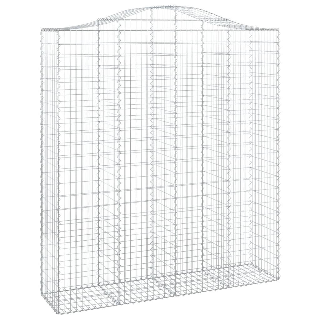 buede gabionkurve 10 stk. 200x50x220/240 cm galvaniseret jern