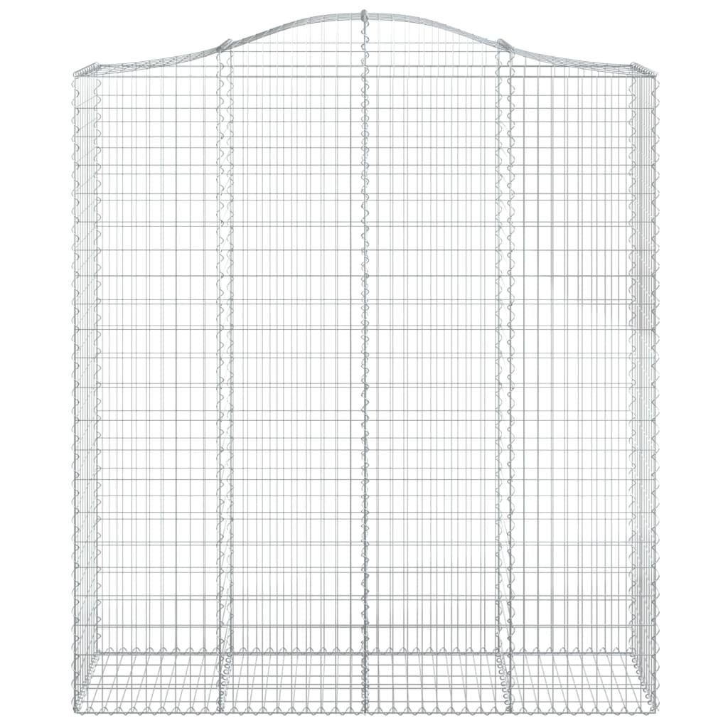buede gabionkurve 10 stk. 200x50x220/240 cm galvaniseret jern