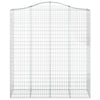 buede gabionkurve 10 stk. 200x50x220/240 cm galvaniseret jern