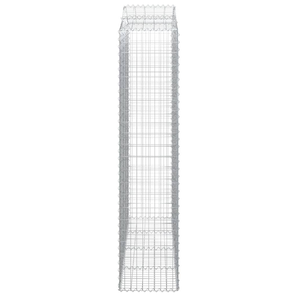 buede gabionkurve 10 stk. 200x50x220/240 cm galvaniseret jern