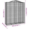 buede gabionkurve 10 stk. 200x50x220/240 cm galvaniseret jern