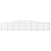 buede gabionkurve 9 stk. 400x30x60/80 cm galvaniseret jern