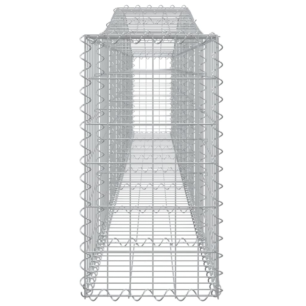 buede gabionkurve 10 stk. 400x30x60/80 cm galvaniseret jern