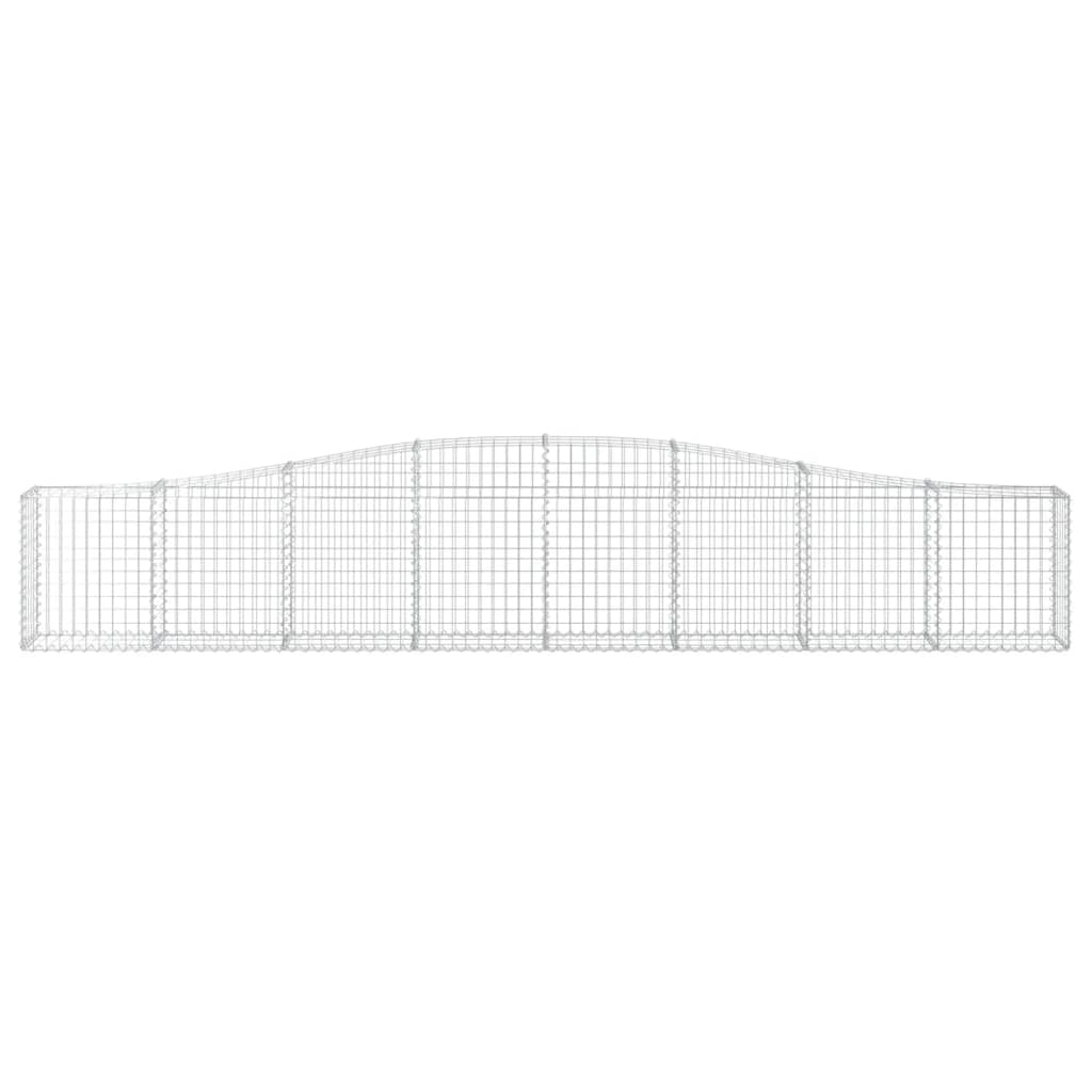 buede gabionkurve 15 stk. 400x30x60/80 cm galvaniseret jern