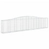 buede gabionkurve 8 stk. 400x30x80/100 cm galvaniseret jern