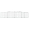 buede gabionkurve 9 stk. 400x30x80/100 cm galvaniseret jern
