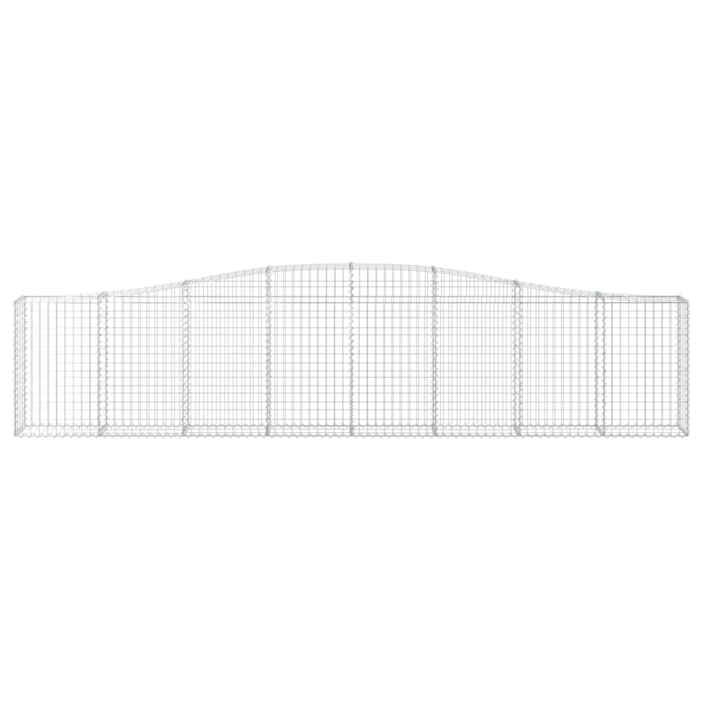 buede gabionkurve 10 stk. 400x30x80/100 cm galvaniseret jern