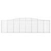 buede gabionkurve 9 stk. 400x30x100/120 cm galvaniseret jern