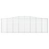 buede gabionkurve 8 stk. 400x30x120/140 cm galvaniseret jern