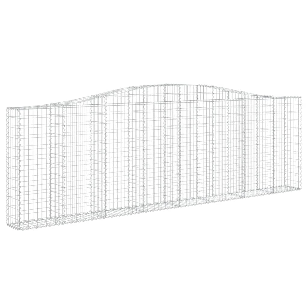 buede gabionkurve 9 stk. 400x30x120/140 cm galvaniseret jern