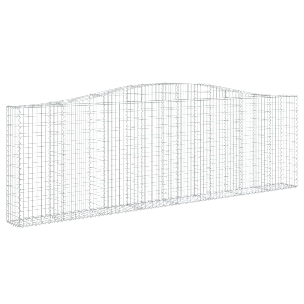 buede gabionkurve 10 stk. 400x30x120/140 cm galvaniseret jern