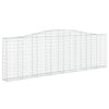 buede gabionkurve 10 stk. 400x30x120/140 cm galvaniseret jern