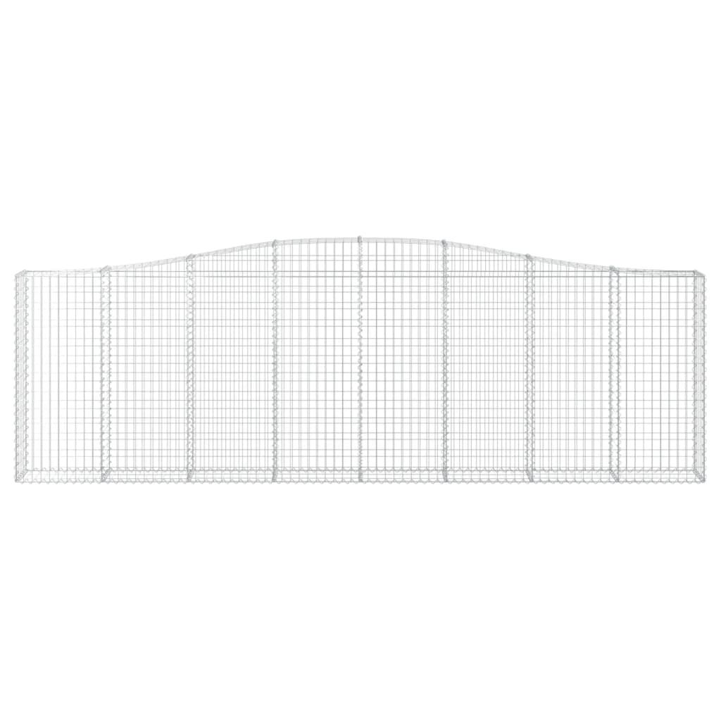 buede gabionkurve 10 stk. 400x30x120/140 cm galvaniseret jern