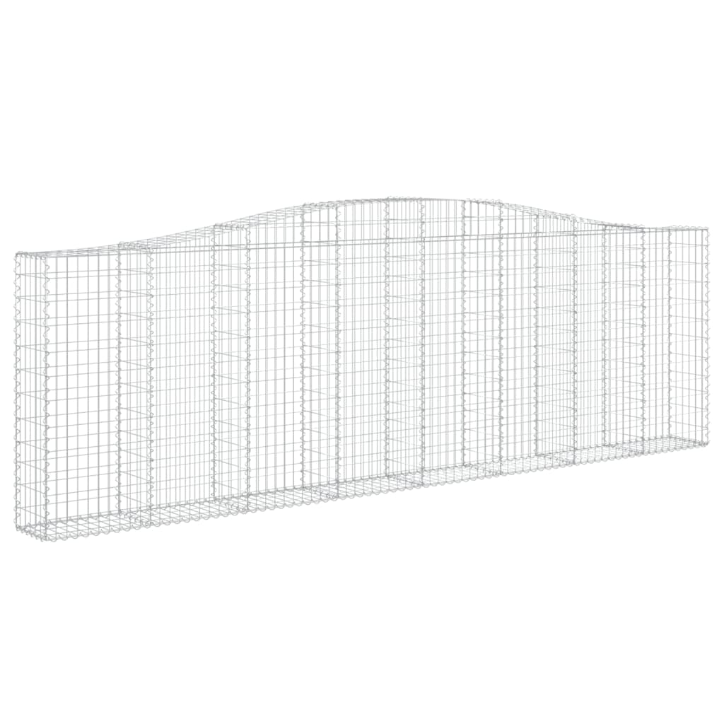 buede gabionkurve 15 stk. 400x30x120/140 cm galvaniseret jern