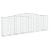 buede gabionkurve 15 stk. 400x30x120/140 cm galvaniseret jern