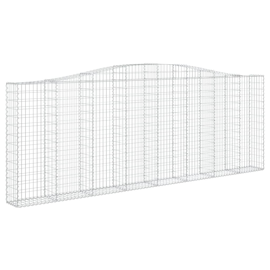 buede gabionkurve 9 stk. 400x30x140/160 cm galvaniseret jern