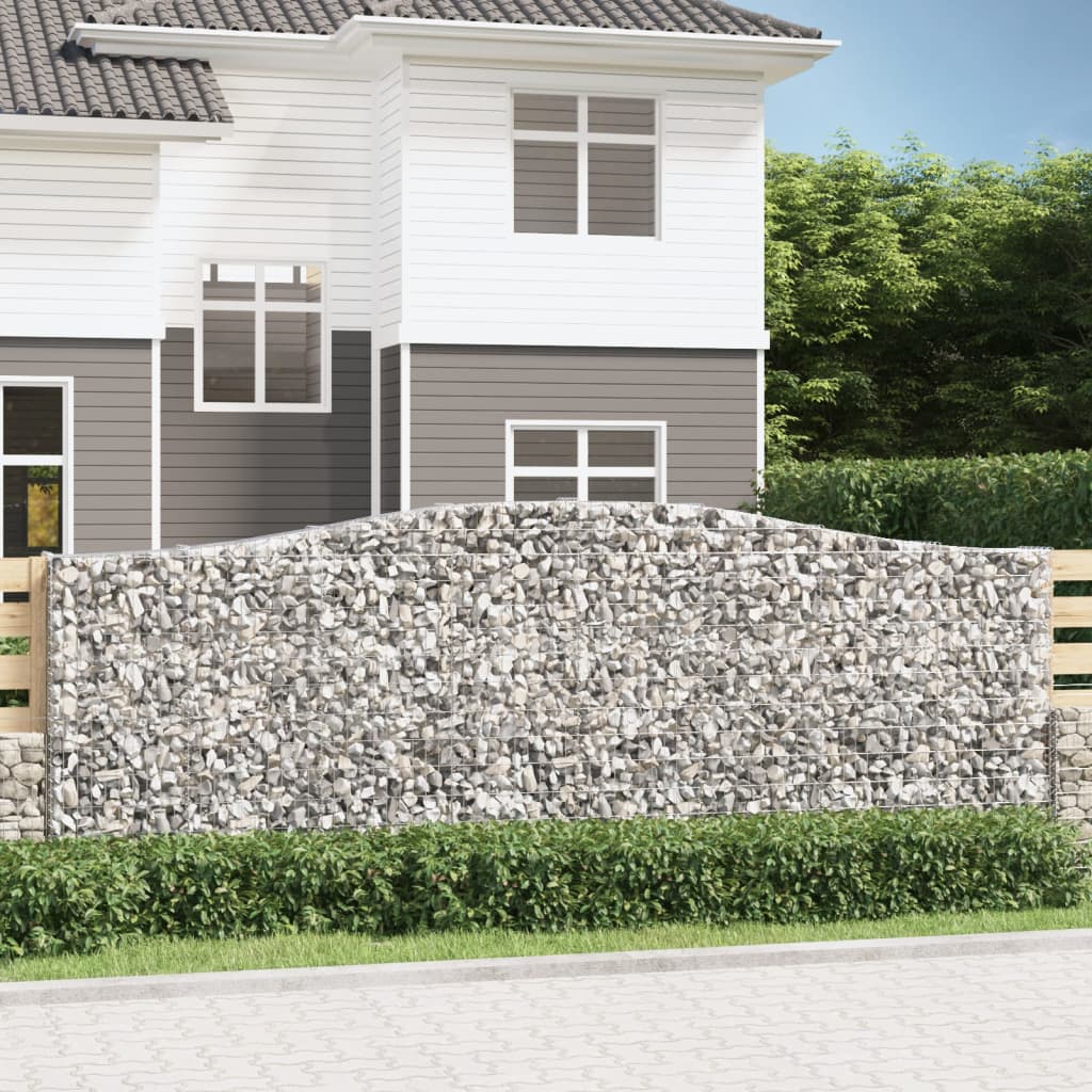 buede gabionkurve 15 stk. 400x30x140/160 cm galvaniseret jern