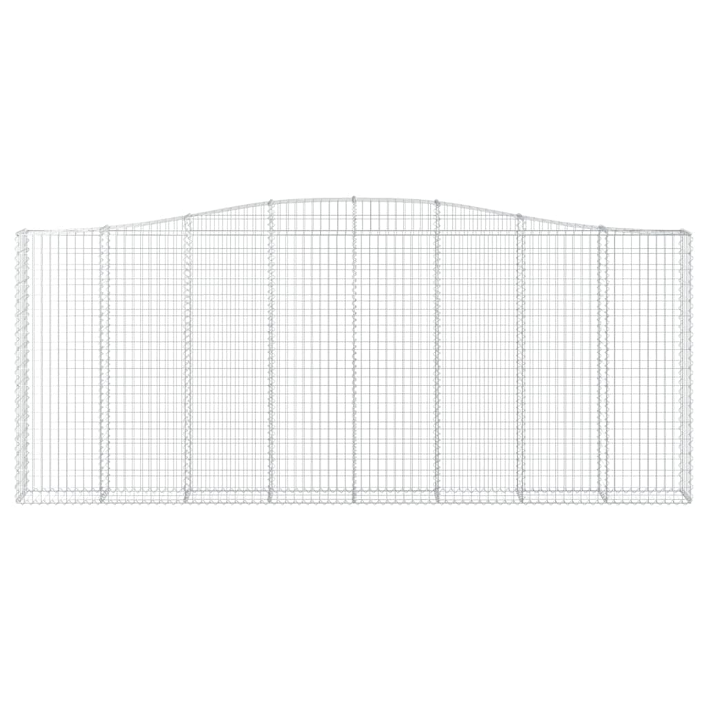buede gabionkurve 9 stk. 400x30x160/180 cm galvaniseret jern