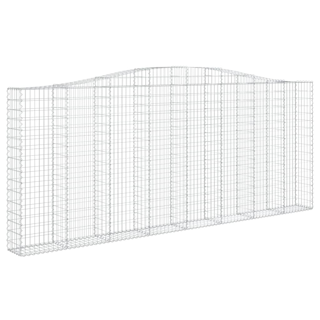 buede gabionkurve 10 stk. 400x30x160/180 cm galvaniseret jern