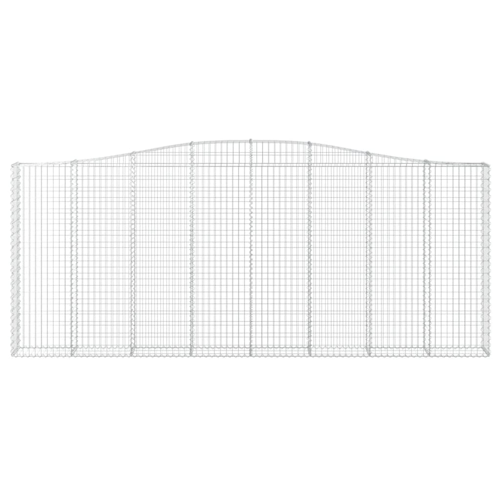 buede gabionkurve 10 stk. 400x30x160/180 cm galvaniseret jern