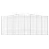 buede gabionkurve 10 stk. 400x30x160/180 cm galvaniseret jern