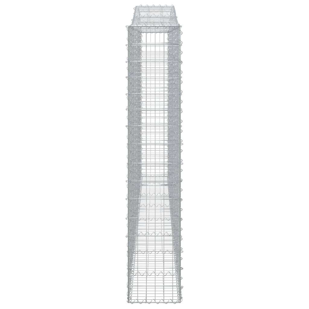 buede gabionkurve 10 stk. 400x30x160/180 cm galvaniseret jern