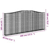 buede gabionkurve 10 stk. 400x30x160/180 cm galvaniseret jern