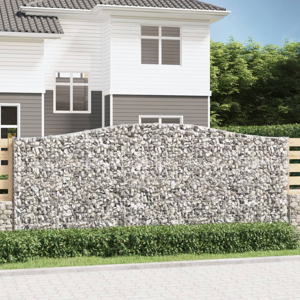 buede gabionkurve 10 stk. 400x30x160/180 cm galvaniseret jern