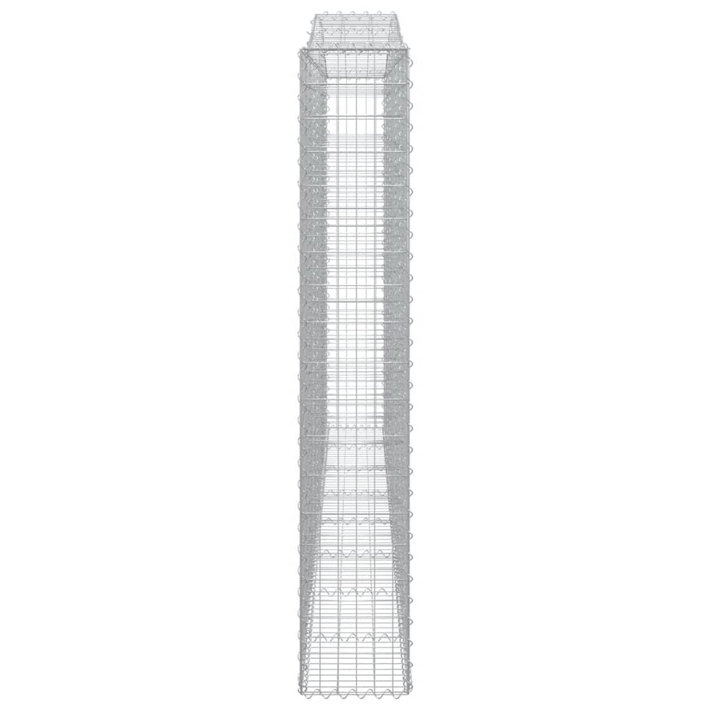 buede gabionkurve 3 stk. 400x30x180/200 cm galvaniseret jern