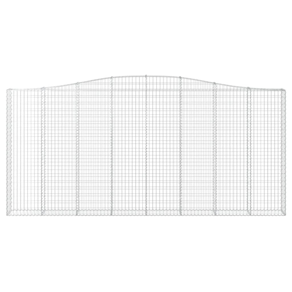 buede gabionkurve 6 stk. 400x30x180/200 cm galvaniseret jern