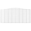 buede gabionkurve 6 stk. 400x30x180/200 cm galvaniseret jern