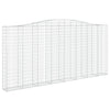 buede gabionkurve 8 stk. 400x30x180/200 cm galvaniseret jern