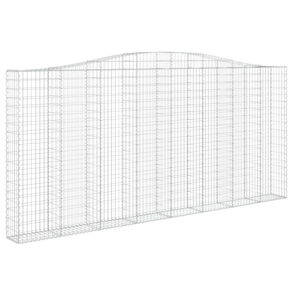 buede gabionkurve 9 stk. 400x30x180/200 cm galvaniseret jern