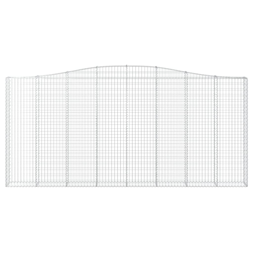 buede gabionkurve 9 stk. 400x30x180/200 cm galvaniseret jern