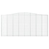 buede gabionkurve 9 stk. 400x30x180/200 cm galvaniseret jern