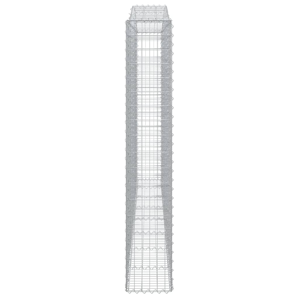 buede gabionkurve 9 stk. 400x30x180/200 cm galvaniseret jern