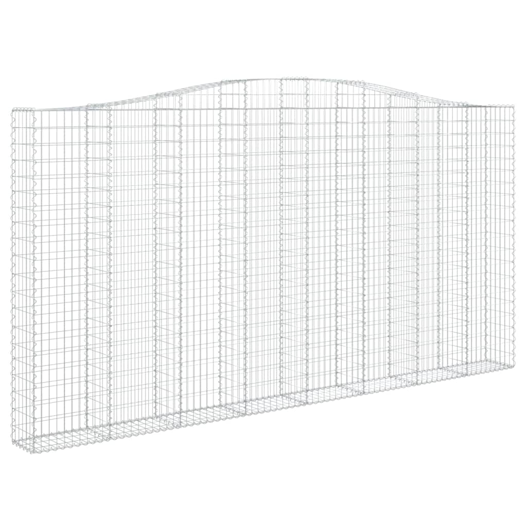 buede gabionkurve 3 stk. 400x30x200/220 cm galvaniseret jern