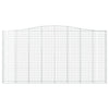 buede gabionkurve 3 stk. 400x30x200/220 cm galvaniseret jern