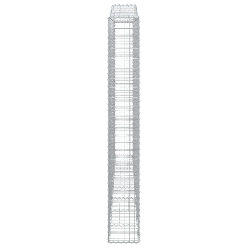 buede gabionkurve 2 stk. 400x30x220/240 cm galvaniseret jern