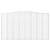 buede gabionkurve 3 stk. 400x30x220/240 cm galvaniseret jern